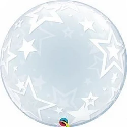 Globo Estrellas Burbuja Bubble de 60 cm aprox