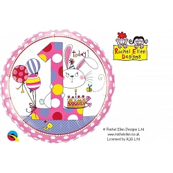 Comprar Globo 1 Cumpleaños Bunny de 45 cm en Masfiesta.es. Artículos de fiesta y decoración