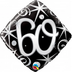 Comprar Globo 60 Diamante destellos elegantes de 45 cm aprox en Masfiesta.es. Artículos de fiesta y decoración