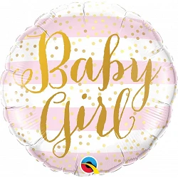 Comprar Globo Baby Girl Rosa Oro Elegante en Masfiesta.es. Artículos de fiesta y decoración