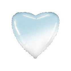 Comprar Globo Corazón Degradado Azul pastel y Blanco de 45cm Estándar. en Masfiesta.es. Artículos de fiesta y decoración