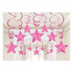 Comprar Decoracion Colgantes Espirales Estrella Color Fucsia (30) en Masfiesta.es. Artículos de fiesta y decoración