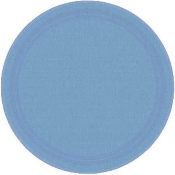 Platos de cartón Azul Pastel grandes (8)