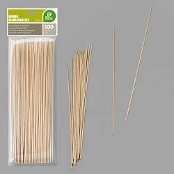 Comprar Pinchos de Bambú Higiénicos de 300 x 2 mm (100 ud) en Masfiesta.es. Artículos de fiesta y decoración