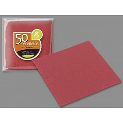 Servilletas Rojo doble capa de 40 x 40 cm (50ud)