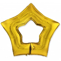 Comprar Globo Estrella Hueca Color oro de 78cm en Masfiesta.es. Artículos de fiesta y decoración