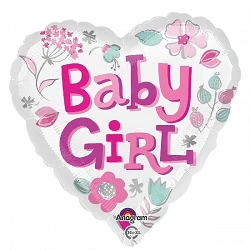 Comprar Globo corazon Baby Girl Flores en Masfiesta.es. Artículos de fiesta y decoración