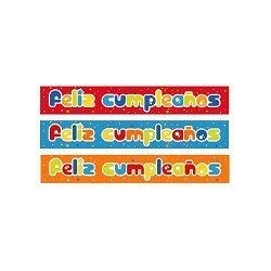 Comprar Guirnaldas Bandas de Feliz cumpleaños de 67 cm (2) colores Surtidos en Masfiesta.es. Artículos de fiesta y decoración
