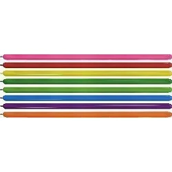 Globos Moldeables de (260) 5 cm x 15 cm Color Surtidos Efecto Metalico ( 50 ud)
