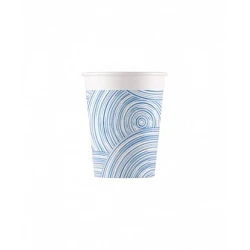 Vasos de Cartón circulos Azules elegantes de 200 ml Eco-friendly Compostable (8)