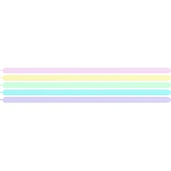 Globos Moldeables de (260) 5 cm x 15 cm Colores Pastel Surtidos (50)