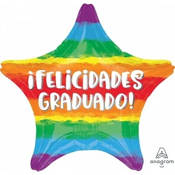 Globo Felicidades Graduado estrella de 45cm