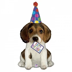 Comprar Globo Perrito "Happy Birthday" de 104cm en Masfiesta.es. Artículos de fiesta y decoración