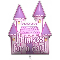 Comprar Globo foil Castillo "Princess for a day" de 96cm en Masfiesta.es. Artículos de fiesta y decoración