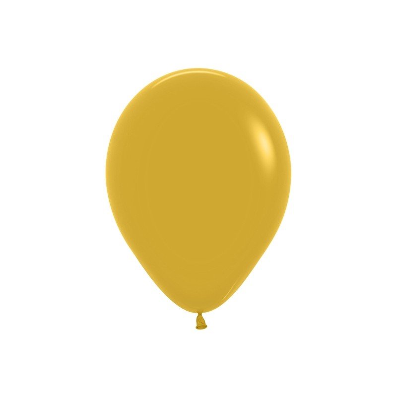Comprar Globos Látex R12 Mostaza Sólido de 30cm aprox (50 ud) en Masfiesta.es. Artículos de fiesta y decoración