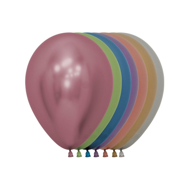 Comprar Globos látex Réflex Colores Surtidos de 30cm (50 ud) en Masfiesta.es. Artículos de fiesta y decoración