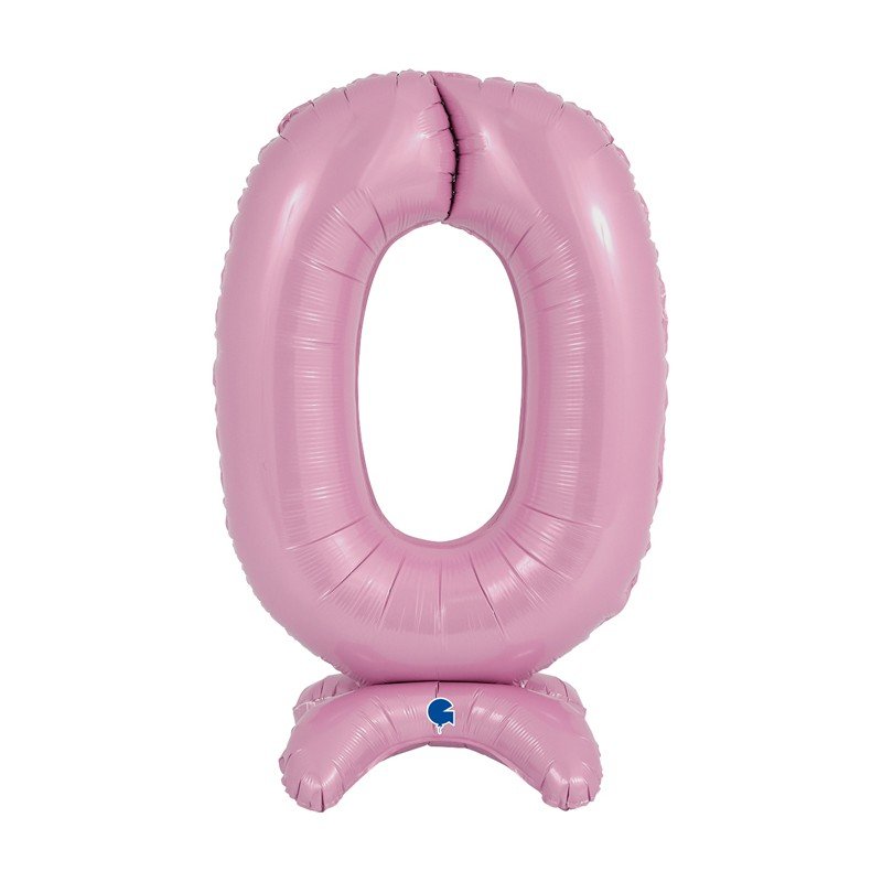 Comprar Globo Número 0 Rosa Pastel Standup de 64cm en Masfiesta.es. Artículos de fiesta y decoración