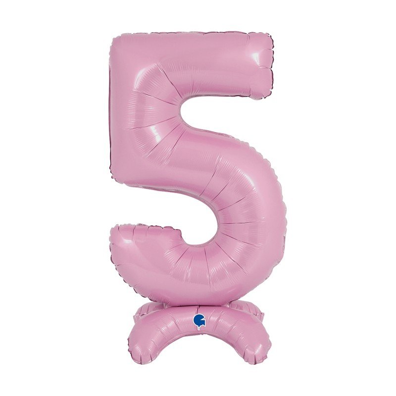 Comprar Globo Número 5 Rosa Pastel Standup de 64cm en Masfiesta.es. Artículos de fiesta y decoración