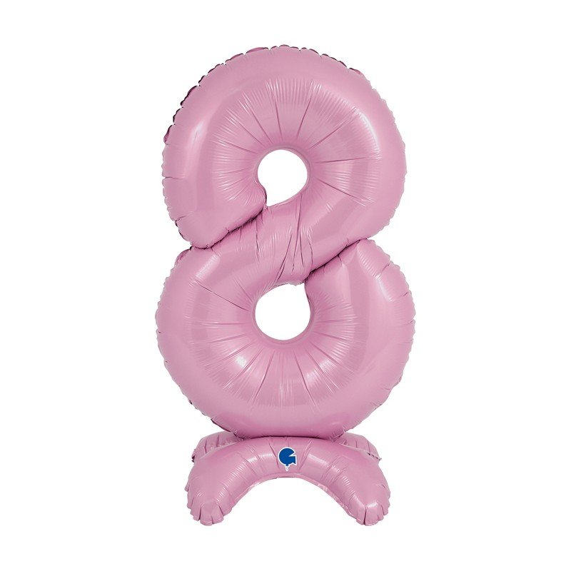 Comprar Globo Número 8 Rosa Pastel Standup de 64cm en Masfiesta.es. Artículos de fiesta y decoración