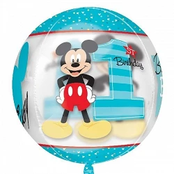 Globo Mickey Número 1 Esferico de 38cm