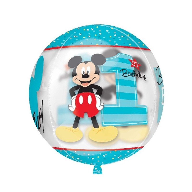 Comprar Globo Mickey Número 1 Esferico de 38cm en Masfiesta.es. Artículos de fiesta y decoración