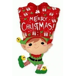 Comprar Globo Elfo Merry Christmas de 100cm en Masfiesta.es. Artículos de fiesta y decoración
