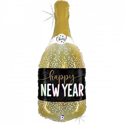 Comprar Globo Botella Happy New Year de 80cm en Masfiesta.es. Artículos de fiesta y decoración