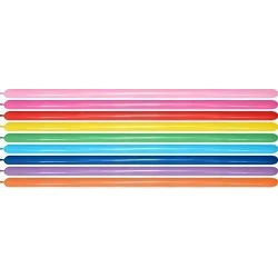 Globos Moldeables (160) Colores Surtidos Sólidos de 150cmx2.5cm (100 ud)