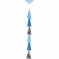 Comprar Tira Cinta Decorativas Flecos Azul para globos en Masfiesta.es. Artículos de fiesta y decoración