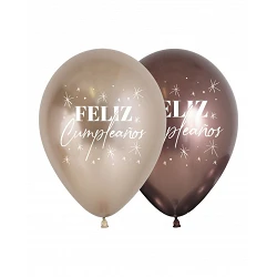 Comprar Globos Feliz cumpleaños Delux Reflex en Champange y Truffle (12) en Masfiesta.es. Artículos de fiesta y decoración