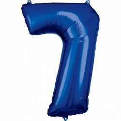 GLOBO GIGANTE NUMERO Nº7 Color Azul (Altura 83/86cm)