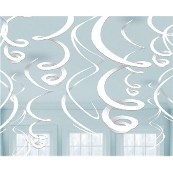 Comprar Decoracion Colgantes Espirales de Color Blanco (12 de 55,8 cm) en Masfiesta.es. Artículos de fiesta y decoración