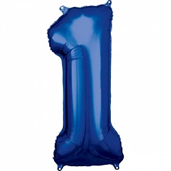 GLOBO GIGANTE NUMERO Nº1 Color Azul (Altura 83/86cm)
