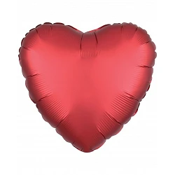 Comprar Globo Corazón Rojo Oscuro Satín de 43cm en Masfiesta.es. Artículos de fiesta y decoración