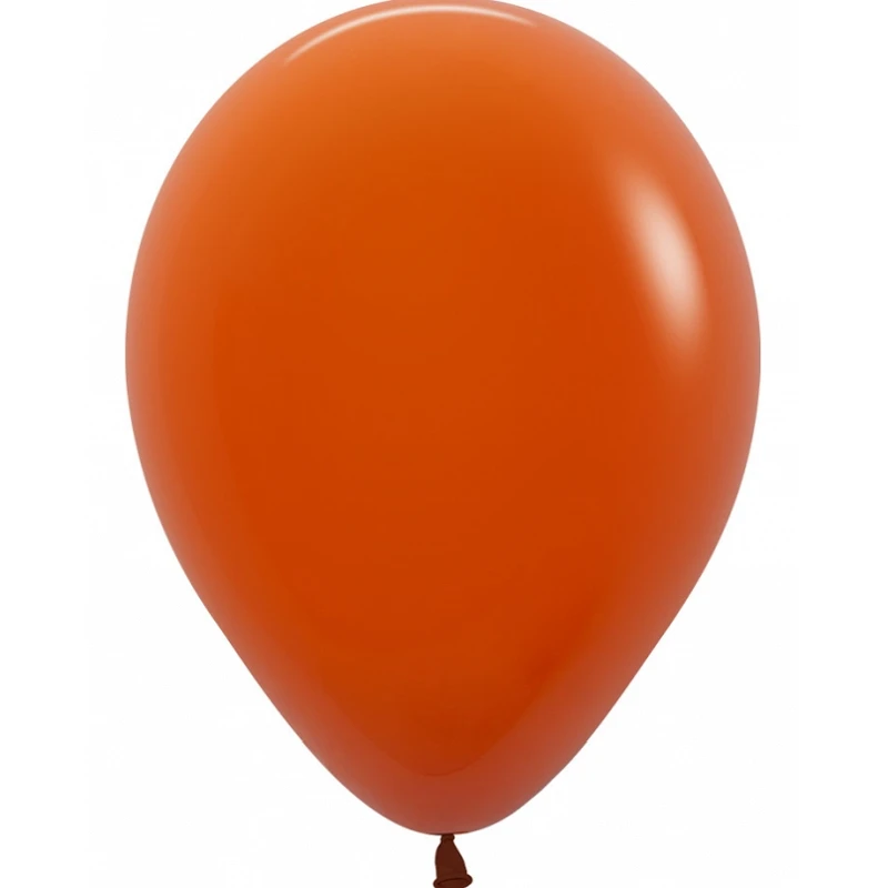 Comprar Globos Látex R12 Naranja Cobrizo Sólido de 30cm aprox (50 ud) en Masfiesta.es. Artículos de fiesta y decoración