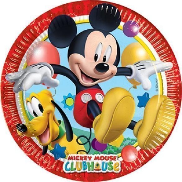 Comprar Platos Club Disney Mickey de 23cm (8) en Masfiesta.es. Artículos de fiesta y decoración