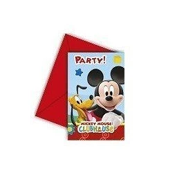 Invitaciones (6) Club disney Mickey (incluye sobre)
