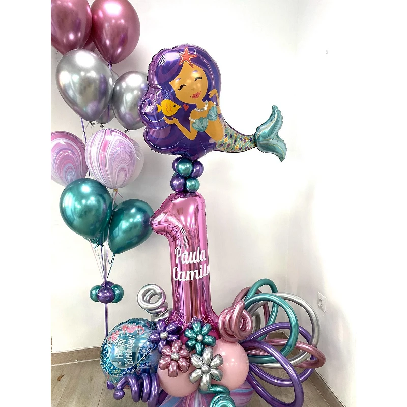Comprar Ramo De Globos Sirena Airel en Masfiesta.es. Artículos de fiesta y decoración