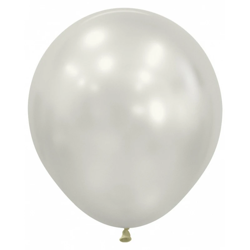 Comprar Globos Látex R18 Color Blanco Nacar Silk de 45cm (15 UD) en Masfiesta.es. Artículos de fiesta y decoración