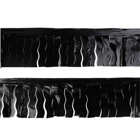 Guirnalda Flecos Plástico Negro (25 Mts)
