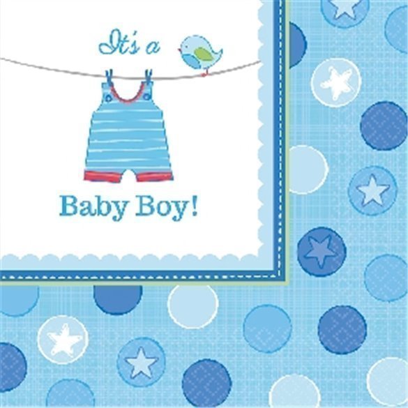 Comprar Servilletas Baby shower Boy Blue de 33 cm aprox. (16) en Masfiesta.es. Artículos de fiesta y decoración