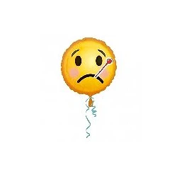 Globo Emoji Enfermo 45 cm ( Empaquetado)