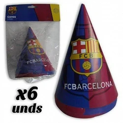 Comprar Gorros Cono FC Barcelona (6) en Masfiesta.es. Artículos de fiesta y decoración