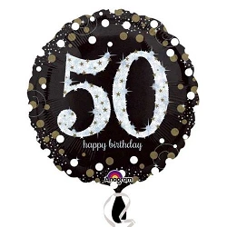Comprar Globo 50 Cumpleaños de Foil Prismatic Plata/oro (Empaquetado) en Masfiesta.es. Artículos de fiesta y decoración
