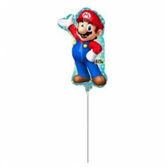 Globo Mario Bros foil palito