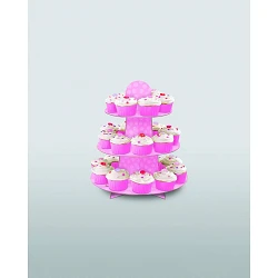 Comprar Stand Soporte para Cupcake Rosa en Masfiesta.es. Artículos de fiesta y decoración