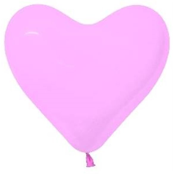 Globos de látex con forma de corazón Color Rosa Solido de aprox. 30cm. (50 ud)