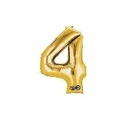 Comprar Globo Numero Nº4 Color Oro (33 cm Aprox, Empaquetado) en Masfiesta.es. Artículos de fiesta y decoración