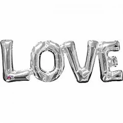 Comprar Globo palabra LOVE plata en Masfiesta.es. Artículos de fiesta y decoración