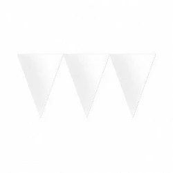 Comprar Banderines Triangulos Color Blanco (4,5 m aprox) en Masfiesta.es. Artículos de fiesta y decoración